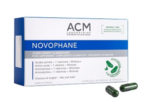 Acm Novophane ongles et cheveux (60 gélules) parapharmacie marrakech en ligne Cheveux Compléments alimentaires