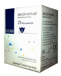 Bandelettes Réactives GS300 pour le Lecteur Bionime GM300 25 unites parapharmacie marrakech en ligne Sante et Bien Etre Matériel Médical