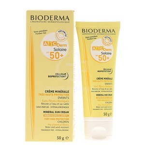 Bioderma ABCDerm solaire SPF 50+ crème minérale - Enfants (50g) parapharmacie marrakech en ligne Maman Bébé Soin Bebe