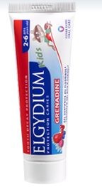 Elgydium Kids dentifrice Protection caries 2-6 ans Arome Grenadine (50 ml) parapharmacie marrakech en ligne Corps