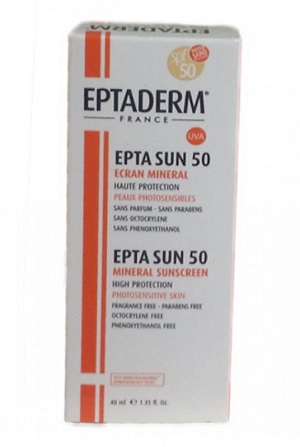 Eptaderm epta sun 50 Ecran mineral 50ml parapharmacie marrakech en ligne Soins solaires Protection solaires