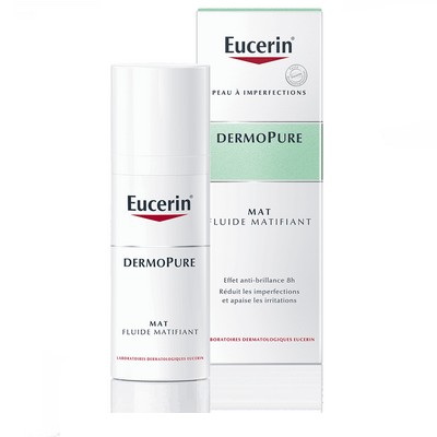 Eucerin Dermopure MAT Fluide matifiant pour peau acnéique parapharmacie marrakech en ligne Beauté et Visage Soin visage : Type de peau