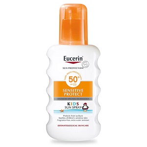 Eucerin Sun Spray Kids 50+ sensitive protect 200 ml parapharmacie marrakech en ligne Maman Bébé Soin Bebe