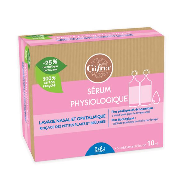 Gifrer Sérum Physiologique (5 unidoses x 10ml) parapharmacie marrakech en ligne Maman Bébé