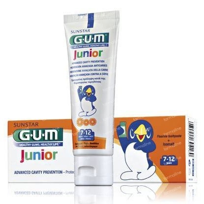Gum Dentifrice Junior Goût orange 7-12 ans (50 ml) parapharmacie marrakech en ligne Maman Bébé Toilette Bebe