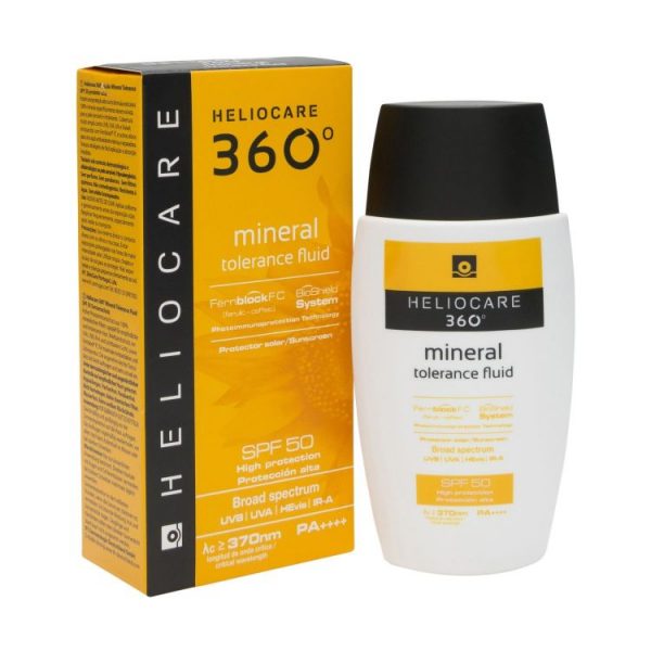 Heliocare 360°mineral tolerance fluide spf50 parapharmacie marrakech en ligne Soins solaires