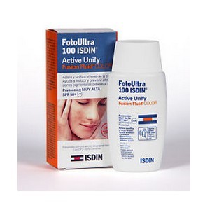 ISDIN Foto Ultra 100 Isdin Active Unify - Fusion Fluid Color SPF50+(50ml) parapharmacie marrakech en ligne Soins solaires