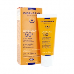 Isispharma UVEBLOCK 50+ Ecran Fluide invisible (40 ml) parapharmacie marrakech en ligne Soins solaires Protection solaires