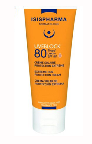 Isispharma Uveblock 80 crème teintée parapharmacie marrakech en ligne Soins solaires Protection solaires