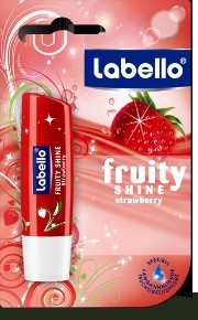 Labello Soin des lèvres fruity shine strawberry parfum fraise fps10 4.8g parapharmacie marrakech en ligne Beauté et Visage Maquillage