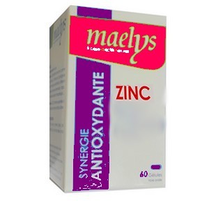 Maelys Zinc 60 gélules parapharmacie marrakech en ligne Compléments alimentaires Anti-âge