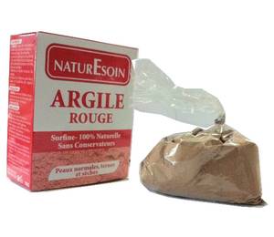 NaturEsoin Argile rouge 100% naturelle peaux normales a sèches