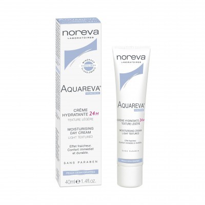 Noreva Aquareva Crème hydratante 24H Texture Légère 40ml parapharmacie marrakech en ligne Beauté et Visage