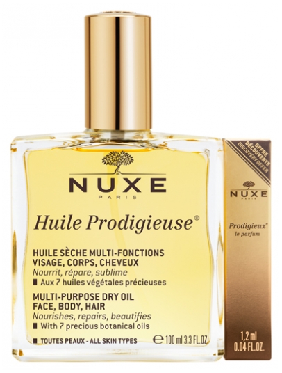Nuxe Huile Prodigieuse (100 ml) + parfum 1.2 ml OFFERT parapharmacie marrakech en ligne Corps