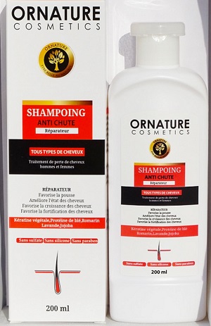 Ornature shampoing Antichute 200ml parapharmacie marrakech en ligne Cheveux Shampoing