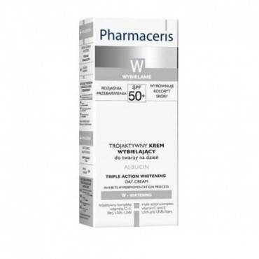 PHARMACERIS W TRIPLE ACTION CRÈME DE JOUR ÉCLAIRCISSANT SPF50+