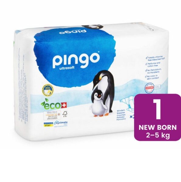 Pingo Couches New Born Taille 1 2-5kg/2*27pcs parapharmacie marrakech en ligne Maman Bébé