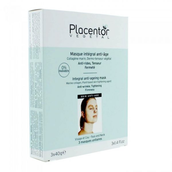 Placentor Végétal Masque Intégral Anti-âge 3 Masque Unitaires (3x40g) parapharmacie marrakech en ligne Beauté et Visage Anti-Age