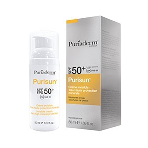 Puriaderm Purisun crème Solaire Invisible SPF50+ (50ml) parapharmacie marrakech en ligne Soins solaires Protection solaires