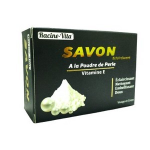 Racine-Vita Savon Éclaircissant à La Poudre de Perle et Vitamine E 80G parapharmacie marrakech en ligne Corps