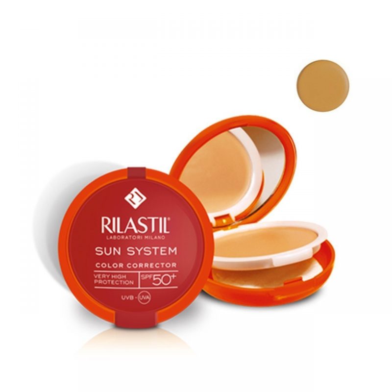 Rilastil Sun Compact Dore N°02 spf50+ 10g parapharmacie marrakech targa Soins solaires Type de soin