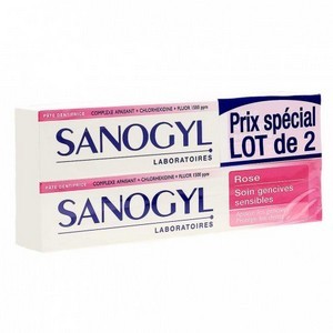 Sanogyl Rose 1500ppm Soin gencives sensibles 2x75ml parapharmacie marrakech en ligne Corps