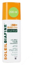 Soleil Biafine Lait spray Haute Tolérance SPF 50+  (200 ml ) parapharmacie marrakech en ligne Soins solaires