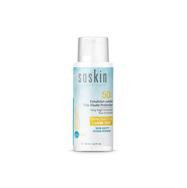 Soskin Low-Tox Emulsion solaire THP spf50+ 100ml parapharmacie marrakech en ligne Soins solaires