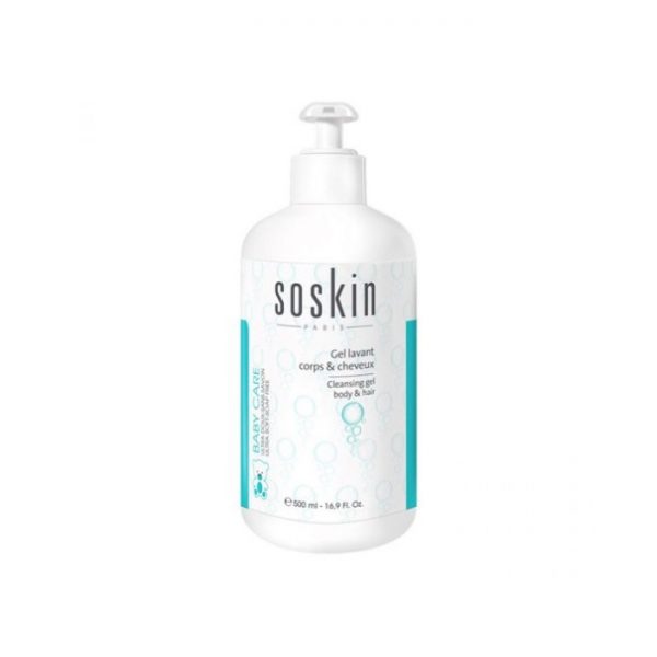 Soskin baby gel lavant corps et cheveux 500ML parapharmacie marrakech en ligne Maman Bébé