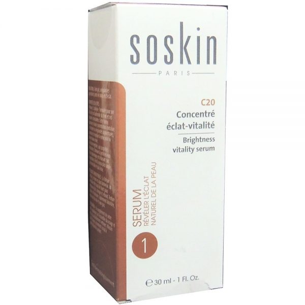 Soskin concentre eclat-vitalite +vitamine c20 30ml parapharmacie marrakech en ligne Beauté et Visage Hydratants - Nourrissants