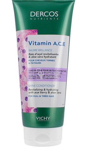 Vichy Dercos Baume Après-Shampooing Vitamine A.C.E Brillance 200 ml parapharmacie marrakech en ligne Cheveux Après-shampoing