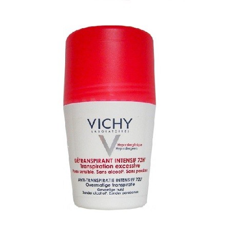 Vichy Détranspirant Intensif 72H Roll-on Contre la Transpiration Excessive 50 ml parapharmacie marrakech en ligne Corps