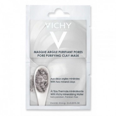 Vichy Masque Argile Purifiant Pores 2x 6ml parapharmacie marrakech en ligne Beauté et Visage Anti imperfections