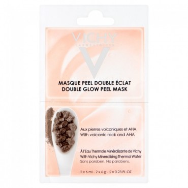 Vichy Masque Peel Double Eclat aux pierres volcaniques et AHA 2 x 6ml parapharmacie marrakech en ligne Beauté et Visage Hydratants - Nourrissants