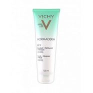 Vichy Normaderm 3en1  Exfoliant+Nettoyant+Masque 125ml parapharmacie marrakech en ligne Beauté et Visage Anti imperfections